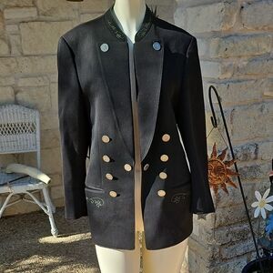 Adler Qualitat Embroidered Trim Loden Men's Traditional Jacket Janker Small